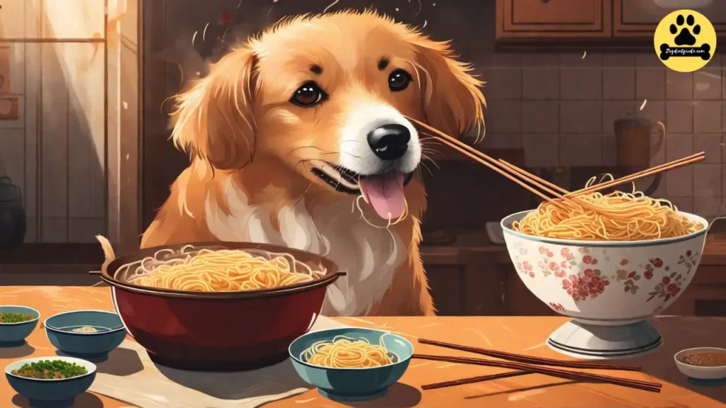 dog eating Dogs Eat Rice Noodles